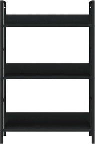 vidaXL Ραφιέρα 3 Επιπέδων Μαύρη 60x27,6x90,5 εκ. Επεξεργασμένο Ξύλο