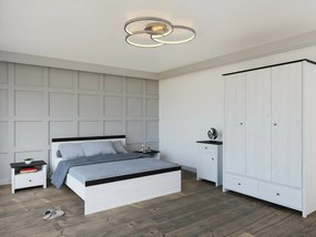 Ντουλάπα Boston S119, Sibu πεύκο, 200x129x56cm, Πόρτες ντουλάπας: Με μεντεσέδες