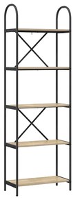 vidaXL Ράφι Βιβλίων Sonoma Δρυς 60 x 30 x 183 εκ Επεξεργασμένο ξύλο