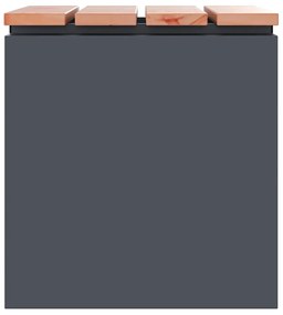 vidaXL Παγκάκι κήπου Ανθρακί 40 x 40 x 43 cm Ατσάλι