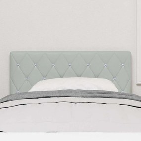 vidaXL Βελούδινο Κεφαλάρι Argyle Ανοιχτό γκρι 90 cm Βελούδο