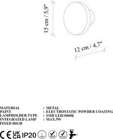Wall Lamp Aura - 15520 - M Antiquation
