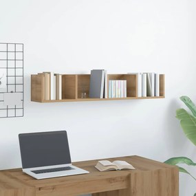 vidaXL Ραφιέρα Τοίχου CD Τεχνίτης Δρυς 100x18x18 εκ Επεξεργασμένο Ξύλο