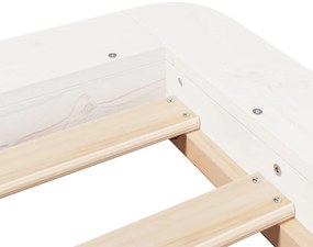vidaXL Σκελετός Κρεβατιού Χωρίς Στρώμα Λευκό 100x200 εκ. Μασίφ Πεύκο