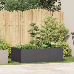 VidaXL Ζαρντινιέρα Μαύρη 120x80x40 εκ. από Χάλυβα