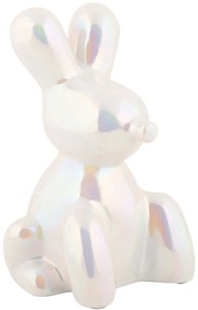 Διακοσμητικό Επιτραπέζιο Balloon Bunny PT4228WH 9x15cm White Present Time Κεραμικό