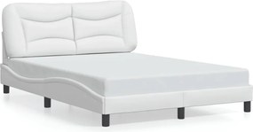 vidaXL Πλαίσιο κρεβατιού με LED χωρίς στρώμα Hvar Λευκό 120x200 εκ.