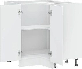 vidaXL Γωνιακό ντουλάπι βάσης κουζίνας "Lucca" High Gloss White