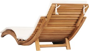 vidaXL Ξαπλώστρες 2 τεμ. από Μασίφ Ξύλο Teak με Μαξιλάρια