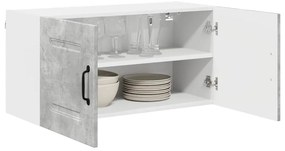 vidaXL Κρεμαστό ντουλάπι κουζίνας Σκυρόδεμα Γκρι 80 x 31 x 40 εκ