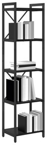 vidaXL Βιβλιοθήκη Μαύρη δρυς 40 x 30 x 153 εκ Επεξεργασμένο ξύλο