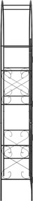 vidaXL Κήπος Αψίδα Μονόχρωμο Μαύρο 115 x 37 x 226 εκ