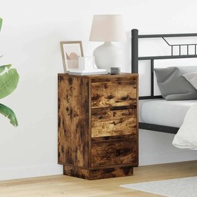 vidaXL Κομοδίνο με Καπνιστή δρυς 39 x 34.5 x 65 εκ. Επεξεργασμένο ξύλο