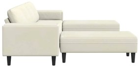 vidaXL Σετ Καναπέ 3 pcs Κρεμ Βελούδο