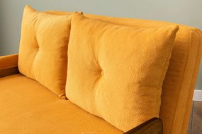 Διθέσιος Καναπές Κρεβάτι Μουσταρδί COSMO 78x120x82