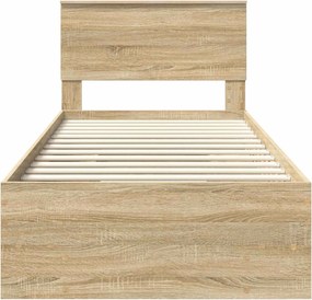 vidaXL Σκελετός Κρεβατιού Δρύς Sonoma 80 x 200 cm Επεξεργασμένο ξύλο