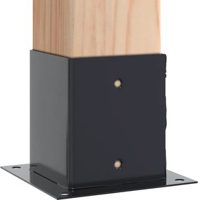 vidaXL Βάσεις στύλων τετράγωνες 12 τεμάχια Χάλυβας με επικάλυψη σκόνης