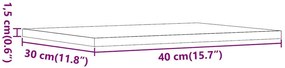 Ράφια Βιβλιοθήκης 4 τεμ. Παλιό Ξύλο 40x30x1,5εκ από Μοριοσανίδα - Καφέ