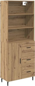 vidaXL Highboard 2 pcs Artisan Oak 69,5 x 32,5 x 180 εκ