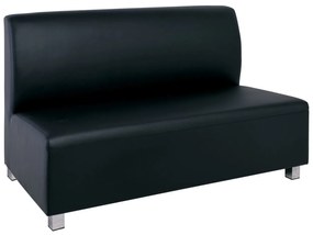 Καναπές Διθέσιος BANDY Μαύρο PU 130x71x88cm