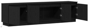 vidaXL Επίπεδο τηλεόρασης με LED Μαύρη Δρυς 180x38x49 εκ. Κατασκευασμένο ξύλο