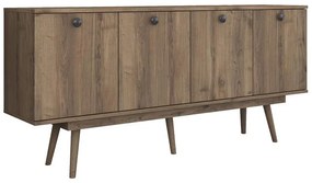 Buffet Salonde walnut melamine-walnut pp leg 180x40x82.6cm 180x40x82.6 εκ.