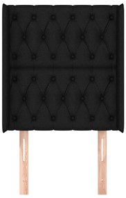 vidaXL Κεφαλάρι με Πτερύγια Μαύρο 83x16x118/128 εκ. Υφασμάτινο