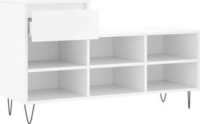 vidaXL Παπουτσοθήκη Λευκή 102x36x60 εκ. από Επεξεργασμένο Ξύλο