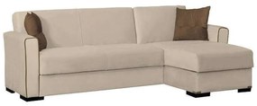 Καναπές Γωνιακός New Emily 828-122-143 240x146x85cm Beige