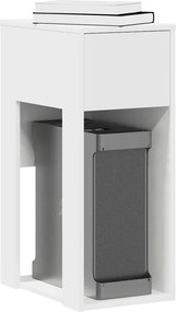 vidaXL Πύργος υπολογιστή με συρτάρι Λευκό 30x44x74 cm