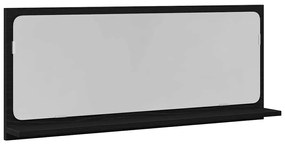 vidaXL Ράφι Καθρέφτη Μαύρη Δρυς 90 x 10.5 x 37 cm Επεξεργασμένο ξύλο