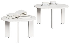 vidaXL Σετ Τραπεζιού Για Καφέ 2 pcs Λευκό 47.5 x 47.5 x 27 εκ.