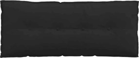 vidaXL Μαξιλάρι Πλάτης Μαύρο 120 x 50 cm Ύφασμα Μικροΐνας