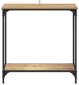 vidaXL Τραπέζι κονσόλας με ράφι artisan δρυς 75 x 30.5 x 75 εκ
