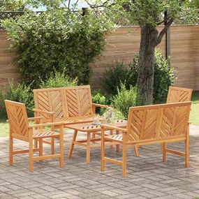 vidaXL Σετ Ξαπλώστρας Κήπου 3 pcs Καφέ Μασίφ ξύλο ακακίας