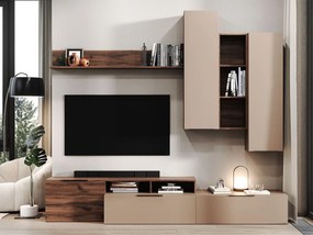 Σύνθετο Σαλονιού EMELIA Livorno Oak/Toffy Μ240xΠ45xΥ202.5