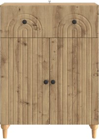 vidaXL Πλαϊνό γραφείο Artisan Δρυς 66 x 34,5 x 90 εκ