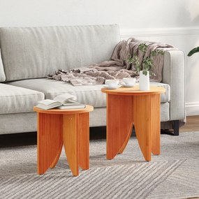 vidaXL Σετ Τραπεζιού Για Καφέ 2 pcs Καφέ κεριού 41.5 x 41.5 x 44 cm