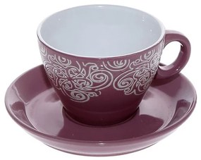 Φλυτζάνι Καφέ 280ml + Πιατάκι Espiel Vienna Bordeaux HUN122K6