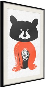 Αφίσα - Little Bear - 20x30 - Μαύρο - Με πασπαρτού
