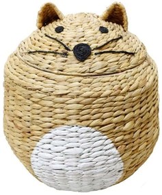 Καλάθι Αποθήκευσης Παιδικό Tigro 021912 Φ36x56cm Natural-White Metal,Seagrass