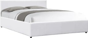 Κρεβάτι Dellia pakoworld με αποθηκευτικό χώρο pu λευκό 150x200εκ