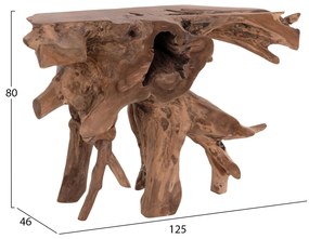 Κονσόλα GRIMAL Ξύλο Teak (Ρίζα) Φυσικό 125x46x80Υ εκ. 125x46x80 εκ.