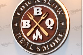 Σετ των 2 Intra απο ξύλο plywood 3mm-4mm πάχος πινακίδα μπαρ και γκριλ Δίασταση 30x20 cm INTRAFABR-123489632