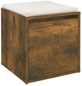 vidaXL Κουτί με Συρτάρι Καπνιστή Δρυς 40,5x40x40εκ. Επεξεργασμένο Ξύλο