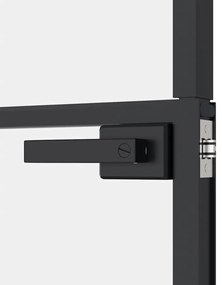 vidaXL Εσωτερική Πόρτα 93x201,5 εκ. Ψημένο Γυαλί και  Λεπτό Αλουμίνιο
