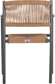 ΠΟΛΥΘΡΟΝΑ ΑΛΟΥΜΙΝΙΟΥ STER HM5786.12 ΑΝΘΡΑΚΙ-ΣΥΝΘ.RATTAN ΜΠΕΖ 55,5x53x78Υεκ.