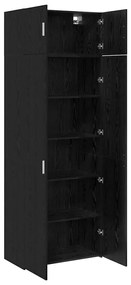 vidaXL Ντουλάπι αποθήκευσης Μαύρη δρυς 80 x 41 x 225 εκ