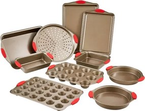VEVOR Baking Pan Set 10-Piece Nonstick Carbon Steel Set with Silicone Handles