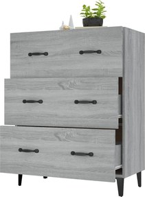vidaXL Ντουλάπι Γκρι Sonoma 69,5 x 34 x 90 εκ. από Επεξεργασμένο Ξύλο